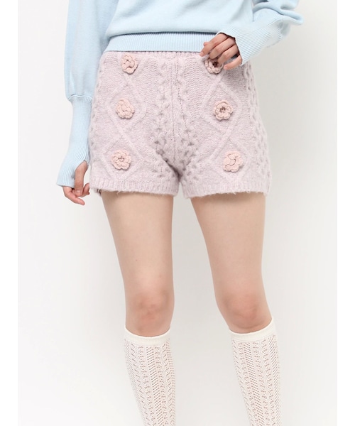 merry jenny（メリージェニー）の「flowerニットショートパンツ
