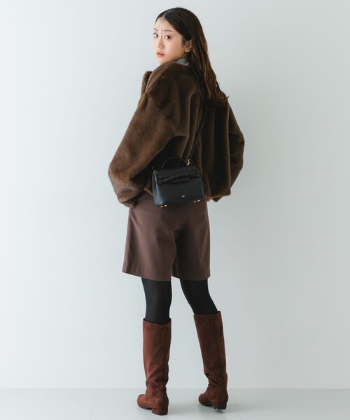 RODE SKO（ロデスコ）の「tov　MIMI MINI（ショルダーバッグ・レディース・BLACK/GREGE/PINK・-）」の8枚目の写真