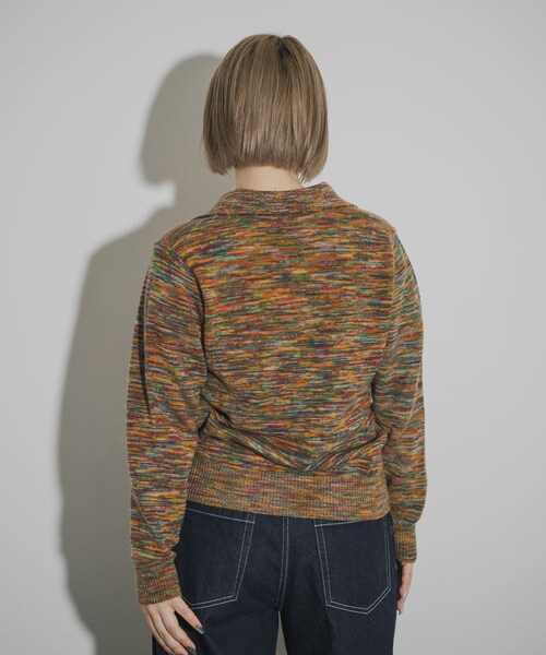 THE GOODLAND MARKET（ザグッドランドマーケット）の「COOHEM　ONI KASURI WOOL KNIT PULLOVER（ニット/セーター・レディース・04BLUE/02RED・Free）」の16枚目の写真