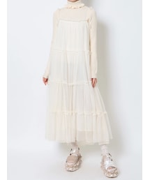 merry jenny | チュールティアードワンピース(ワンピース)