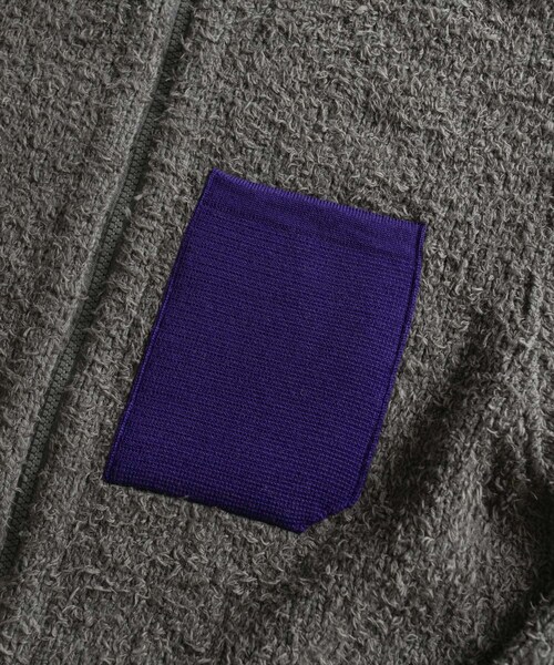 THE GOODLAND MARKET（ザグッドランドマーケット）の「米富繊維　KNIT FLEECE BLOUSON（ブルゾン・メンズ・24ORANGE/12GRAY/41BEIGE/62BLUE・3）」の8枚目の写真