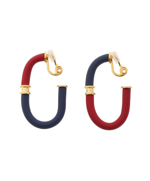 2 TONE CURVE EARRING