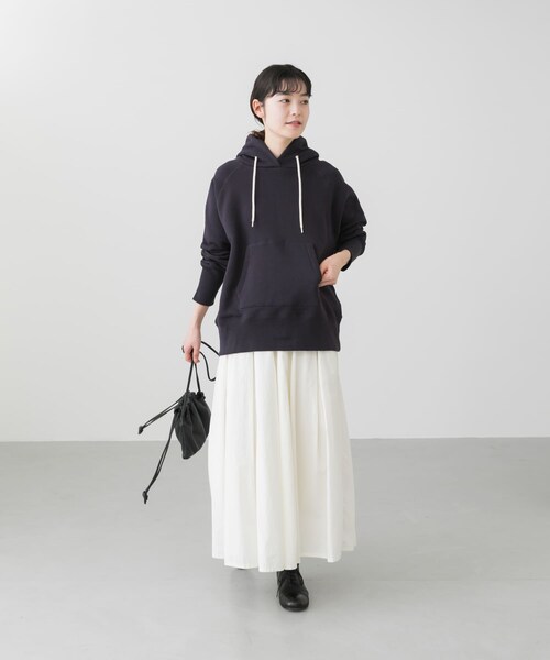 かぐれ（カグレ）の「スウェットフーデットプルオーバー（パーカー・レディース・CORAL/BUTTER/NAVY・FREE）」の14枚目の写真