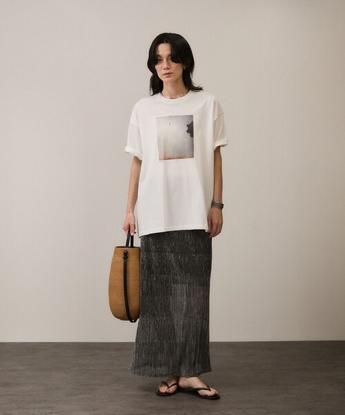 ADAM ET ROPE'（アダムエロペ）の「シアーラメスカート［ストレッチ］（スカート・レディース・ゴールド/シルバー・F）」の6枚目の写真