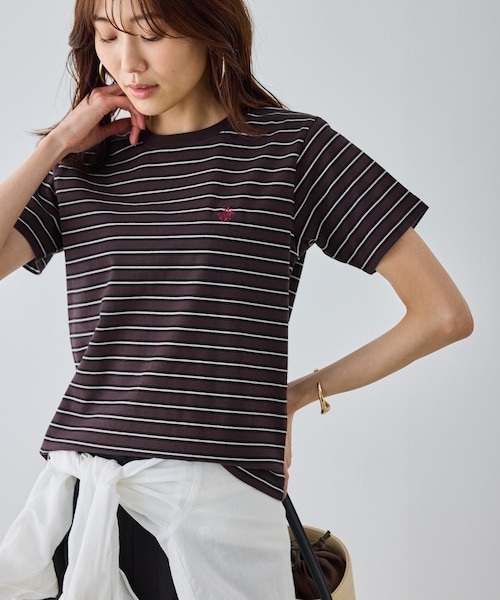 ROPE' PICNIC(ロペピクニック)の「【BEVERLYHILLS POLO CLUB・一部店舗限定】アイコン刺繍コンパクトTシャツ(Tシャツ/カットソー・レディース・チャコール/キナリ/ネイビー/オフホワイト・F/M)」の9枚目の写真