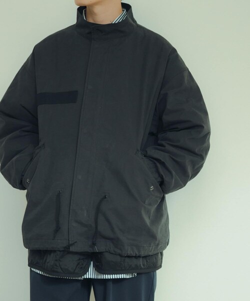 ITEMS URBANRESEARCH(アイテムズ アーバンリサーチ)の「中綿ライナー付 フードレスショートモッズ(モッズコート・メンズ・KHK/BLK・M/L)」の5枚目の写真