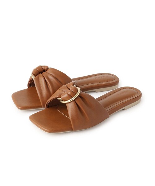 VIS（ビス）の「フラットスライドサンダル（サンダル・レディース・ブラック/キャメル・L/M/S）」の12枚目の写真