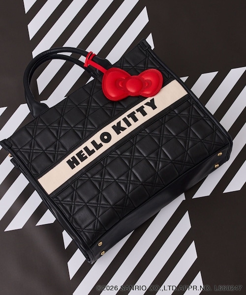 VIS（ビス）の「【HELLO KITTY×VIS】リボンチャームトートバッグ（トートバッグ・レディース・ブラック/ブラック系・F）」の12枚目の写真