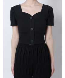 EMODA | フロントボタンショートリブトップ(Tシャツ/カットソー)