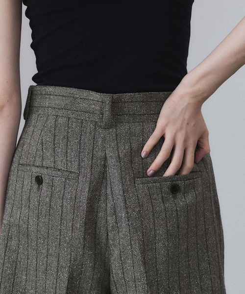 ADAM ET ROPE'（アダムエロペ）の「ツイード＆チェックショートパンツ（その他パンツ・レディース・グレー/ブラウン・36/38）」の12枚目の写真