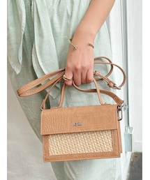 GYDA | 2WAYmix materialミニBAG(ハンドバッグ)