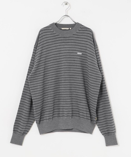 URBAN RESEARCH（アーバンリサーチ）の「FARAH　High Gauge Striped Crew-Neck Sweater（ニット/セーター・メンズ・Black/Gray・M/L）」の7枚目の写真