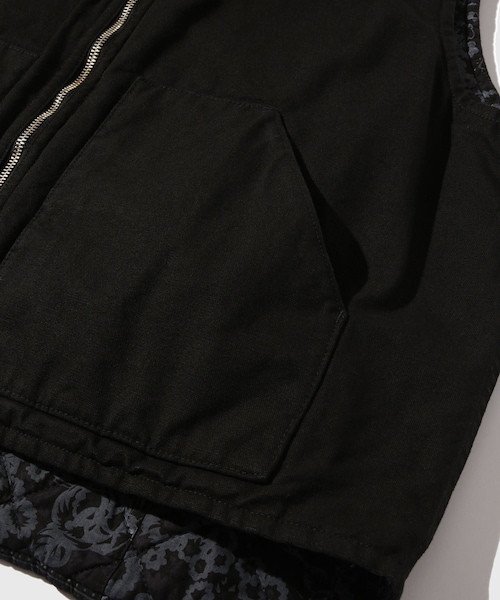 ADAM ET ROPE'（アダムエロペ）の「【NOMA RHYTHM TEXTILE/ノーマリズム テキスタイル】Reversible Work Vest（ベスト・メンズ・ブラック・3）」の8枚目の写真