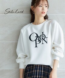 nissen | 大きいサイズ ダンボールニットラグランプリントプルオーバー(スウェット)