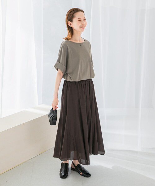URBAN RESEARCH ROSSO（アーバンリサーチロッソ）の「UVカットデザインスリーブプルオーバー（Tシャツ/カットソー・レディース・OFF WHITE/MOCHA/YELLOW/NAVY・FREE）」の18枚目の写真