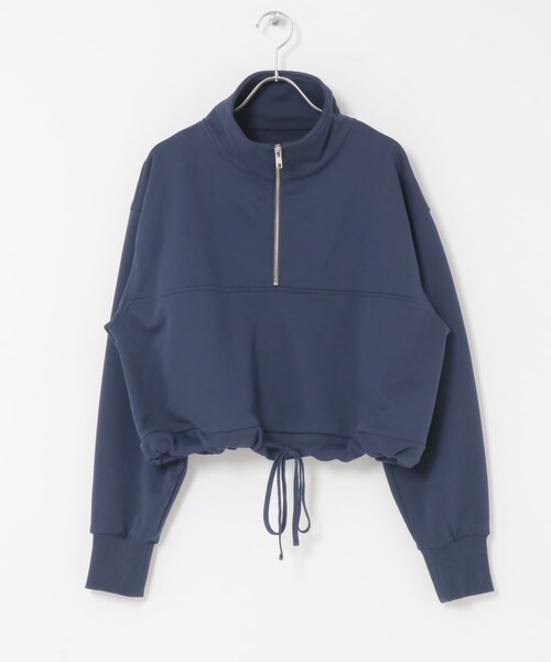 URBAN RESEARCH ROSSO（アーバンリサーチロッソ）の「F by ROSSO　ハーフジップスウェット（スウェット・レディース・GRAY/NAVY・FREE）」の19枚目の写真