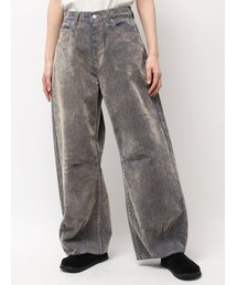 Ungrid | フロッキー起毛カーブデニム(デニムパンツ)