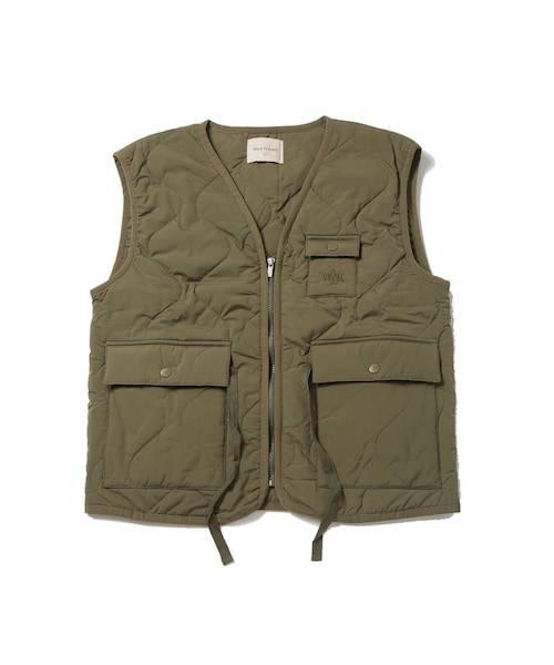 ADAM ET ROPE'(アダムエロペ)の「【WALK IN PARIS/ウォーク イン パリス】Mehari sleeveless jacket(ダウンベスト・メンズ・カーキ・L/M)」の4枚目の写真