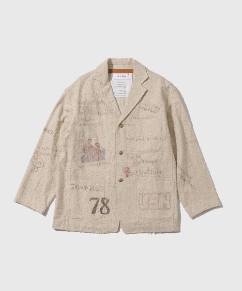 ADAM ET ROPE'（アダムエロペ）の「【KYOU/キョウ】ALICE GRAPHIC MEMORIAL JACKET（テーラードジャケット・メンズ・キナリ・1/2）」の3枚目の写真