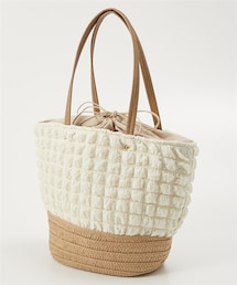 nissen | polka polka(ポルカポルカ)雑材ペーパーコンビトートバッグ(トートバッグ)