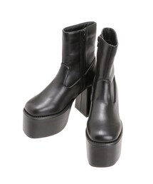 MURUA | デザインステッチスクエアブーツ(ブーツ)