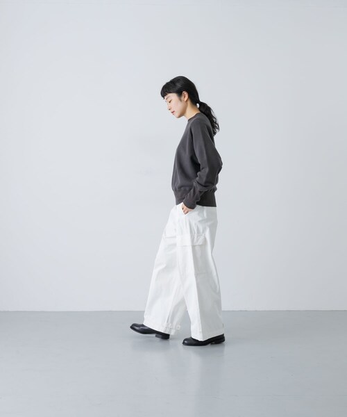 かぐれ（カグレ）の「コットンリヨセルショートプルオーバー（Tシャツ/カットソー・レディース・L/GRAY/NAVY/CHARCOAL・Free）」の10枚目の写真