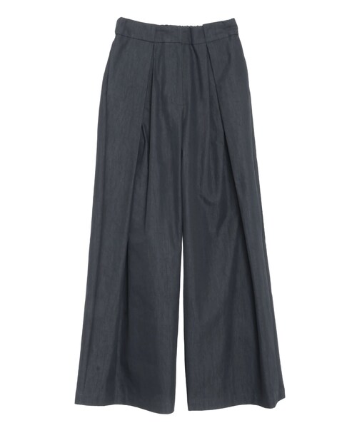 ELENDEEK(エレンディーク)の「TWILL TUCK WIDE PT(その他パンツ・レディース・ネイビー/ベージュ・1/2)」の2枚目の写真