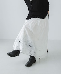かぐれ | スカラップ刺繍タックスカート(スカート)