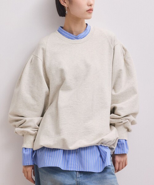 ADAM ET ROPE'（アダムエロペ）の「【WEB限定】ボリュームスリーブスウェット（スウェット・レディース・ブラック/オフホワイト/キナリ系/ピンク・F）」の18枚目の写真