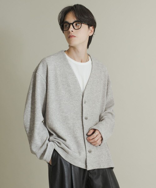 SENSE OF PLACE by URBAN RESEARCH（センスオブプレイスバイアーバンリサーチ）の「ウールタッチジャージカーディガン（カーディガン/ボレロ・メンズ・BLACK/GRAY/MINT・M/L）」の15枚目の写真