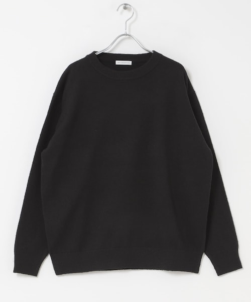 URBAN RESEARCH DOORS(アーバンリサーチドアーズ)の「ミニブークレ クルーネックニット(ニット/セーター・メンズ・BLACK/BROWN/SAX・M/L)」の1枚目の写真