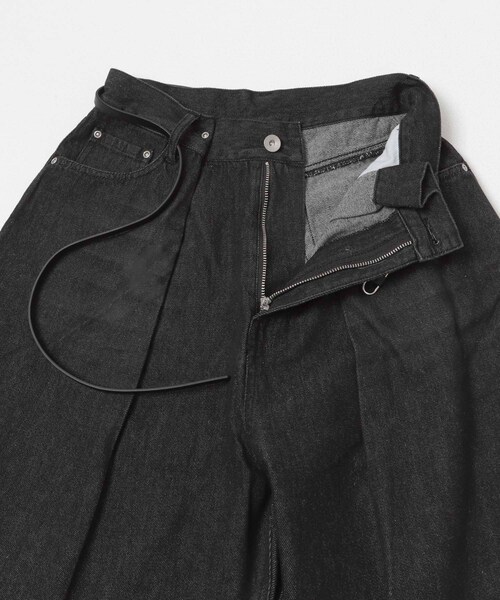 ITEMS URBANRESEARCH（アイテムズ アーバンリサーチ）の「ベルト付ワイドデニム（デニムパンツ・レディース・BLU/BLK・S/M）」の8枚目の写真