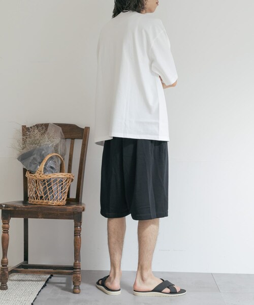 THE GOODLAND MARKET(ザグッドランドマーケット)の「『別注』MIDIUMISOLID×TGM Short easy pants(その他パンツ・レディース・Black/Off White/Top gray・one)」の18枚目の写真