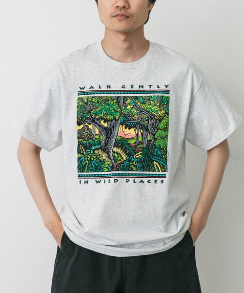 URBAN RESEARCH DOORS（アーバンリサーチドアーズ）の「LIBERTY GRAPHICS　Walk Gently（Tシャツ/カットソー・メンズ・ASH・L/XL）」の12枚目の写真