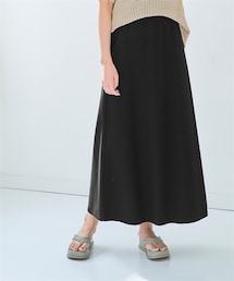 nissen | ２ＷＡＹストレッチひんやりカットソーロングスカート（ゆったりヒップ）（接触冷感・UVカット・吸汗速乾）＜大きいサイズ有＞(スカート)