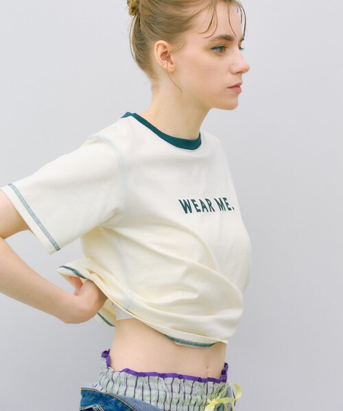 THE GOODLAND MARKET（ザグッドランドマーケット）の「ザ グッドランド マーケット　BOX RINGER  TEE（Tシャツ/カットソー・レディース・WH×GR/YE×BR/BL×LGR・1/2）」の7枚目の写真