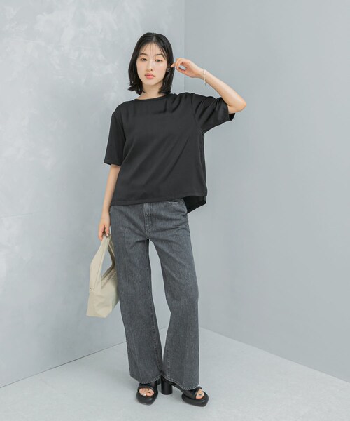 URBAN RESEARCH ROSSO（アーバンリサーチロッソ）の「UVカットサテンブラウス（Tシャツ/カットソー・レディース・MAUVEPINK/BLACK/OFF 1・Free）」の15枚目の写真
