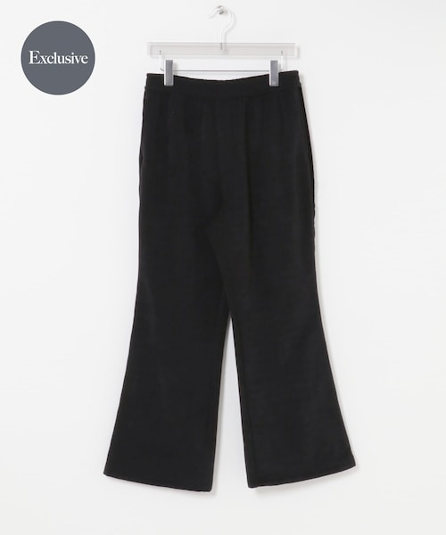 URBAN RESEARCH(アーバンリサーチ)の「『別注』THOUSAND MILE×URBAN RESEARCH KNIT FLEECE FLARE PANTS(その他パンツ・レディース・OFF WHITE/BLACK・M/L)」の2枚目の写真