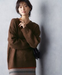 Soiunique | 柄編みゆったりニットトップス［Soiunique］(ニット/セーター)