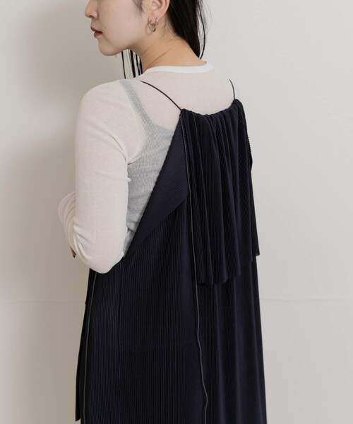 THE GOODLAND MARKET（ザグッドランドマーケット）の「Jens　UNDER HALTER PULLOVER-ONE COLOR（ワンピース・レディース・NAVY/MUSTARD・FREE）」の6枚目の写真