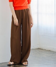 nissen | ぽこぽこテクスチャーイージーワイドパンツ（UVカット）＜大きいサイズ有＞(スウェットパンツ)