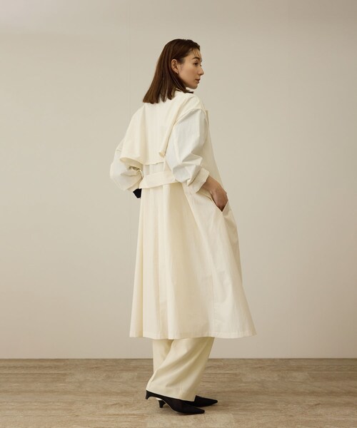ROPE'（ロペ）の「【軽量】コットンポプリン スプリングコート（トレンチコート・レディース・オフホワイト/ベージュ・36/38）」の15枚目の写真