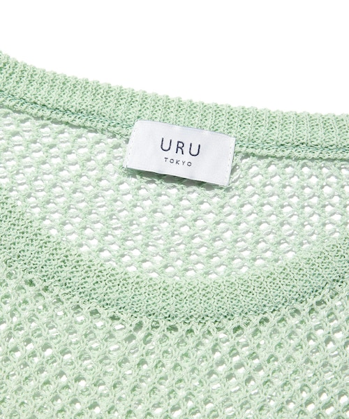 ADAM ET ROPE'（アダムエロペ）の「【URU/ウル】CREW NECK KNIT（ニット/セーター・メンズ・キナリ/ターコイズ・F）」の5枚目の写真