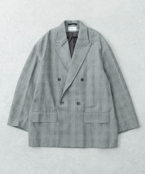 URBAN RESEARCH（アーバンリサーチ）の「new basic　HIGH TWIST WOOL W JACKET（テーラードジャケット・メンズ・BLACK/CHECK・M/L/XL）」の2枚目の写真
