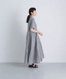 かぐれ | SOIL　GINGHAM CHECK SHORT-SLEEVE DRESS(ワンピース)