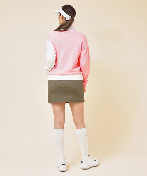 ROPE'（ロペ）の「Golf Callsインターシャバイカラー長袖プルオーバー（ニット/セーター・レディース・ホワイト/ピンク/イエロー・L/M/S）」の17枚目の写真