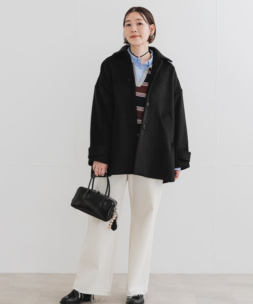 URBAN RESEARCH ROSSO（アーバンリサーチロッソ）の「F by ROSSO　『UR TECH』ビーバーテントラインコート（ステンカラーコート・レディース・BROWN/BLACK・Free）」の10枚目の写真