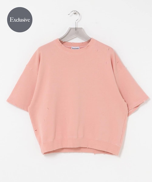 URBAN RESEARCH(アーバンリサーチ)の「『別注』Hoodwear×URBAN RESEARCH SHORT SLEEVE SWEAT(スウェット・メンズ・OLIVE/NAVY/PINK・S/L)」の3枚目の写真
