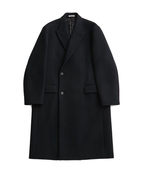 ADAM ET ROPE'(アダムエロペ)の「【AURALEE/オーラリー】SPONGE WOOL MELTON CHESTERFIELD COAT(チェスターコート・メンズ・ネイビー・3/4)」の3枚目の写真