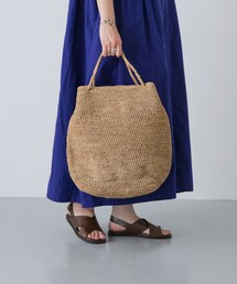 かぐれ | アフリカンスクエア　ラフィアかぎ編みバッグ 細編柄(かごバッグ)